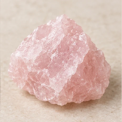 Rose quartz specimen